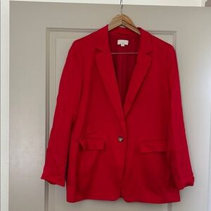 LOFT Vibrant Red Women's Suit Jacket